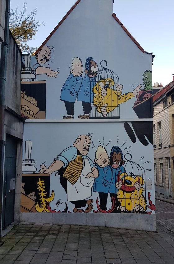 Ruta del Cómic en Bruselas, murales de Tintín y más